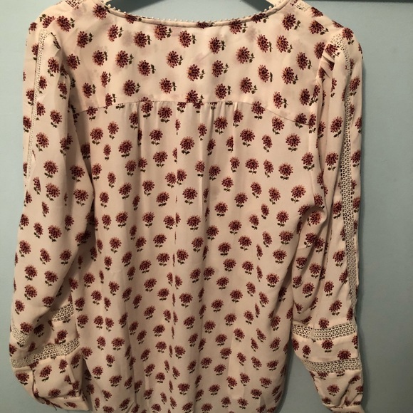 LOFT Floral Long Sleeve Blouse - Picture 7 of 8